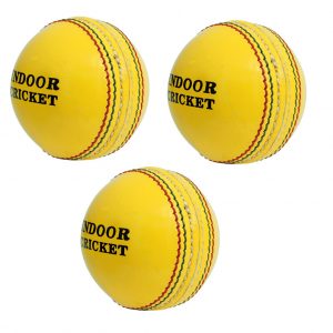 CW Indoor Leather Cricket Ball Water Resistant Good Quality Leather Ball Branded Indoor Cricket Match & Tournament Ball 2 Piece Set Of 3 Weight 120gm Approx