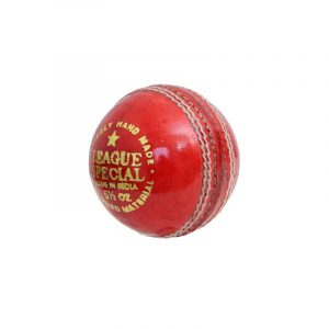 CW League Special Red Leather Ball For Cricket Leagues Season 4 Piece Balls Set of 2