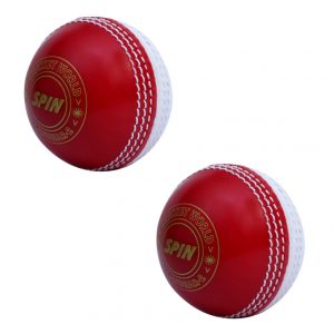 CW Set of 2 Spin Poly Soft PVC Red 