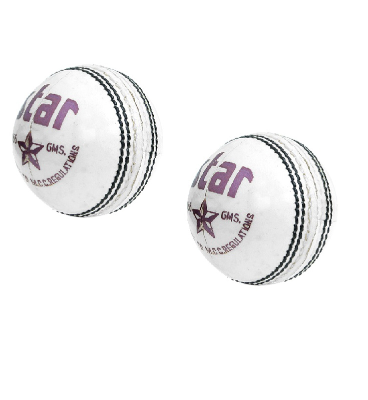 Star White Cricket Ball Grade A Leather Hand Stitch Cricket Leather Ball 6pcs 