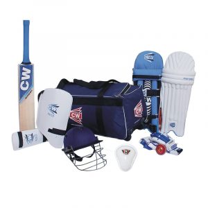 CW Academy Cricket Full Kit Boys Youth for Cricket Practice Kit Include Kit Bag with Wheels Kashmir Bat Leather Ball