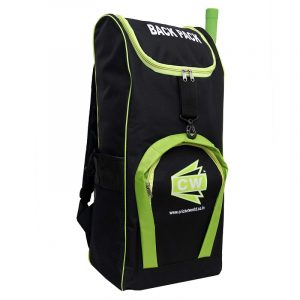 CW BACKPAK BLACK GREEN Sports Cricket kit Bag Kit Bag For Girls Cricket Kit Bag For Cricket Men Unisex Sports Backpack Kit Bag For Cricket With Bat Compartment