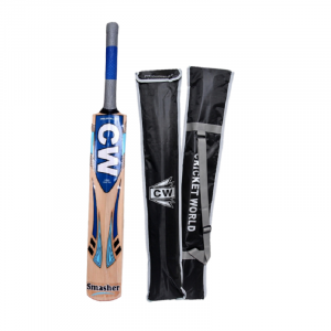 CW Smasher Premium English Willow Cricket Bat Short Handle Top Grade English Willow Bat Thick Edges Light Weight Bat with Padded Cover