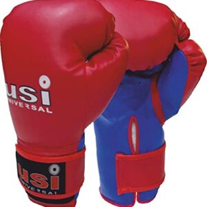USI UNIVERSAL Boxing Gloves , 612BV Bouncer Boxing Gloves, Punching Bag Gloves for Boxing, Training, Kickboxing, MMA, Vinyl, Mesh Construction, Flock Padding with Foam Lining, Strap Closure