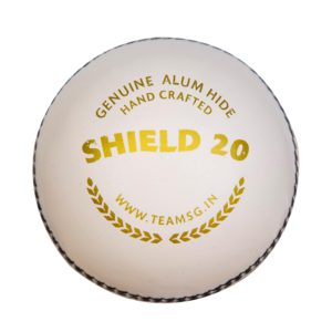 SG Shield 20 White Leather Cricket 