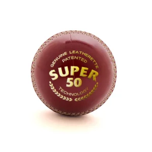 SG Super 50 Red Leather Cricket Bal